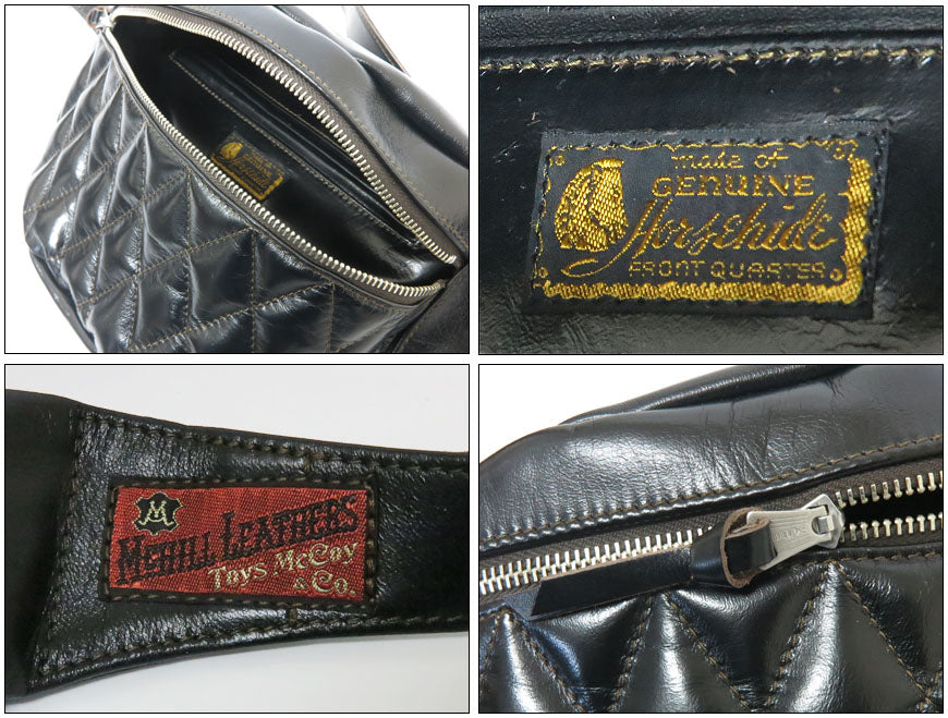 トイズマッコイ TOYS McCOY ホースハイド レザー デュアルブレード パッデッド バッグ  馬革 DUAL BLADE "PADDED" BAG ウエストバッグ ボディバッグ TMA2422【2025年秋冬新作】