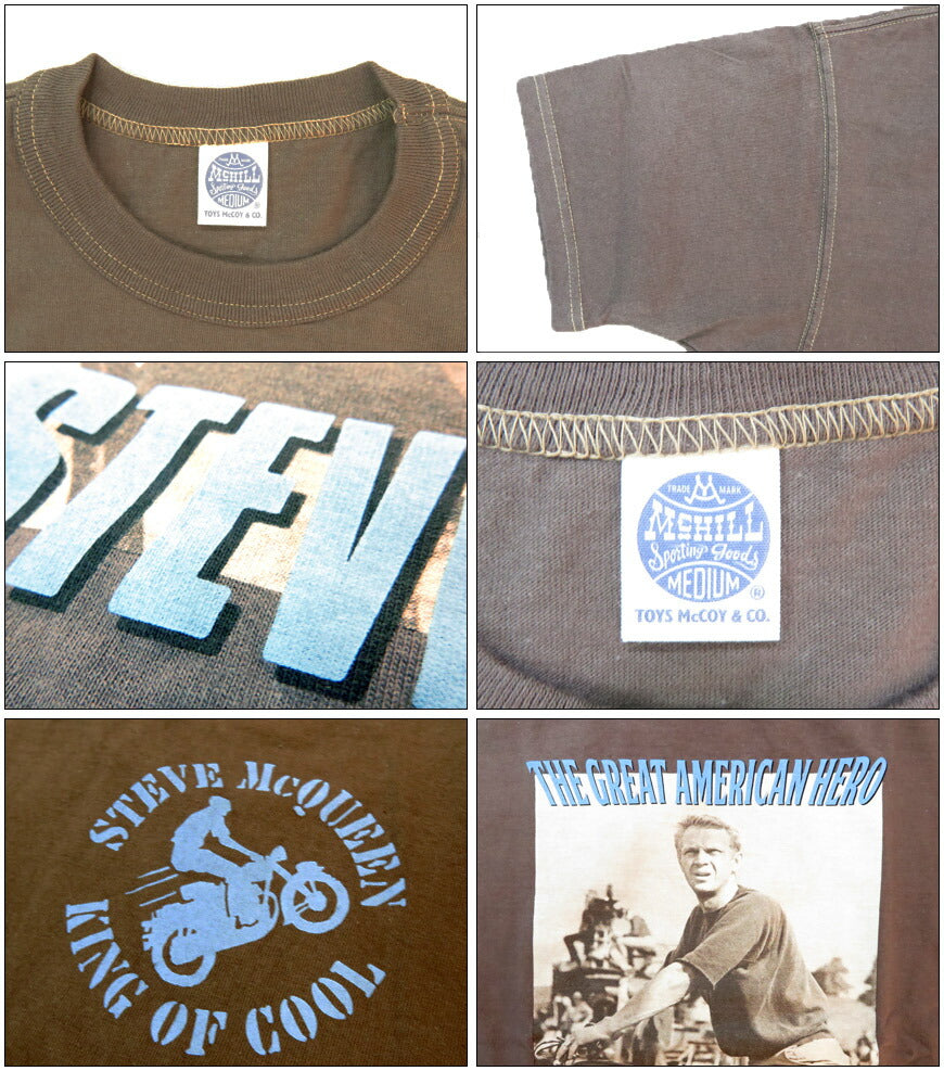 トイズマッコイ  TOYSMcCOY 半袖 TシャツS. McQUEEN TEE " THE GREAT AMERICAN HERO " マックイーン TEE TMC2505 【2025年春夏新作】