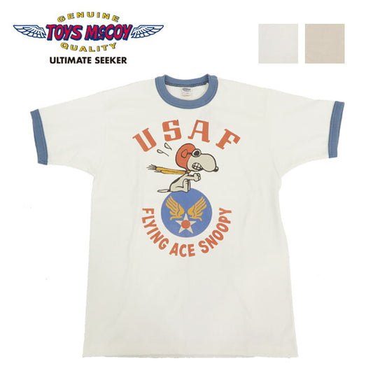 トイズマッコイ TOYSMcCOY 半袖 Tシャツ SNOOPY スヌーピー リンガー TEE USAF FLYING ACE TMC2519【2025春夏新作】