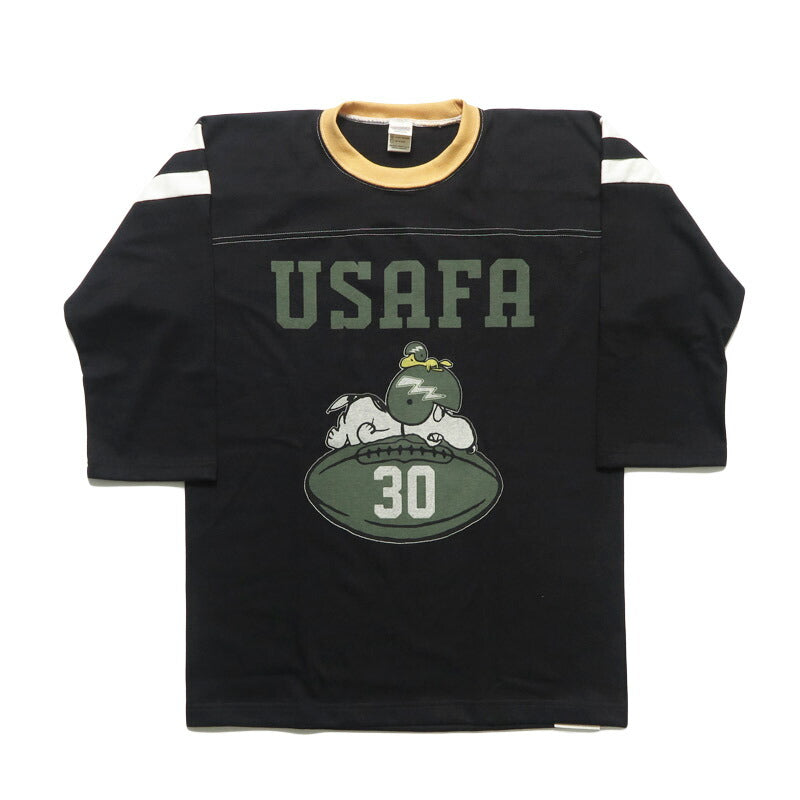 토이즈맥코이 TOYSMcCOY 반소매 5부 소매 스누피 티셔츠 SNOOPY FOOTBALL SHIRT "USAFA 30" TMC2611【2026년 봄/여름 신작】