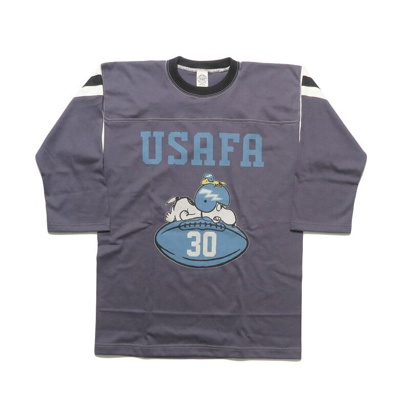 토이즈맥코이 TOYSMcCOY 반소매 5부 소매 스누피 티셔츠 SNOOPY FOOTBALL SHIRT "USAFA 30" TMC2611【2026년 봄/여름 신작】
