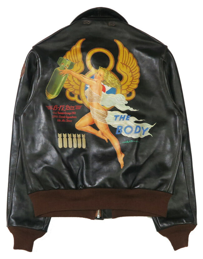 トイズマッコイ TOYS McCOY A-2 レザー フライトジャケット ROUGH WEAR CLOTHING CO.FLYING FORTRESS "THE BODY" ハンドペイント ホースハイド 馬革 TMJ2517 【2025年秋冬新作】