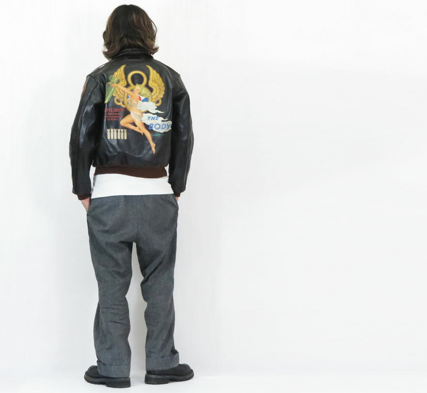 トイズマッコイ TOYS McCOY A-2 レザー フライトジャケット ROUGH WEAR CLOTHING CO.FLYING FORTRESS "THE BODY" ハンドペイント ホースハイド 馬革 TMJ2517 【2025年秋冬新作】