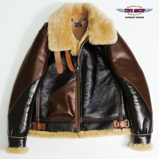 トイズマッコイ TOYS McCOY B-3 シープムートン レザー フライトジャケット DUO TONE デカール無し ホースハイド 馬革 TMJ2518 【2025年秋冬新作】