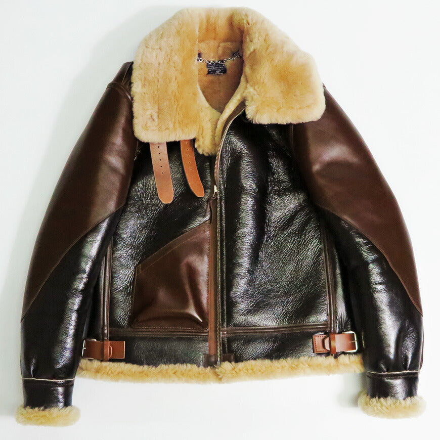 トイズマッコイ TOYS McCOY B-3 シープムートン レザー フライトジャケット DUO TONE デカール無し ホースハイド 馬革 TMJ2518 【2025年秋冬新作】