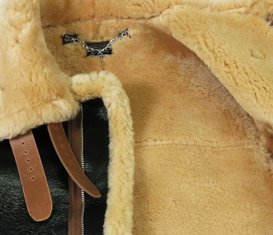 トイズマッコイ TOYS McCOY B-3 シープムートン レザー フライトジャケット DUO TONE デカール無し ホースハイド 馬革 TMJ2518 【2025年秋冬新作】