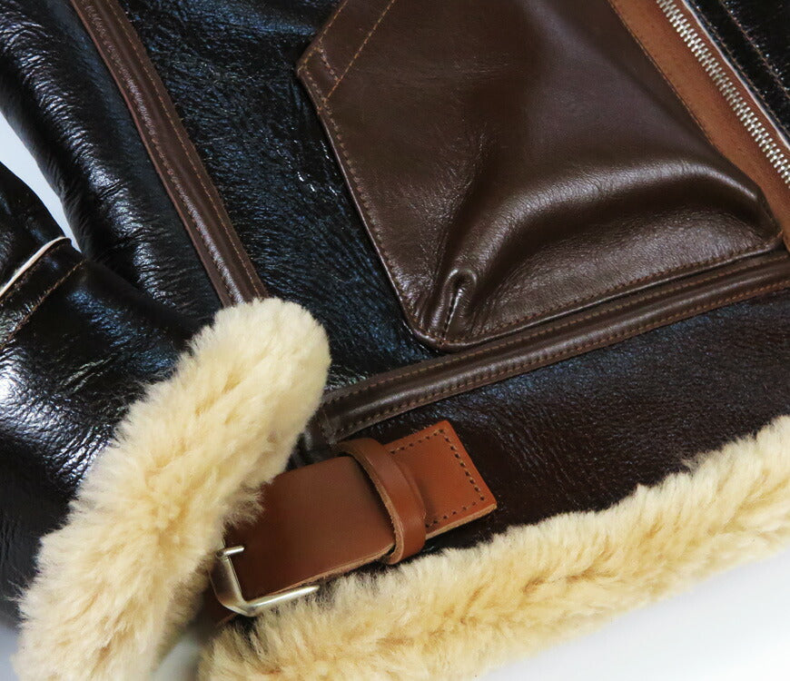 トイズマッコイ TOYS McCOY B-3 シープムートン レザー フライトジャケット DUO TONE デカール無し ホースハイド 馬革 TMJ2518 【2025年秋冬新作】