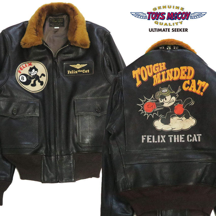 トイズマッコイ TOYS McCOY レザーフライトジャケット TYPE G-1 55-J-14 TOYS McCOY MFG.CO. FELIX THE CAT TOUGH MINDED CAT! TMJ2521 【2025年秋冬新作】