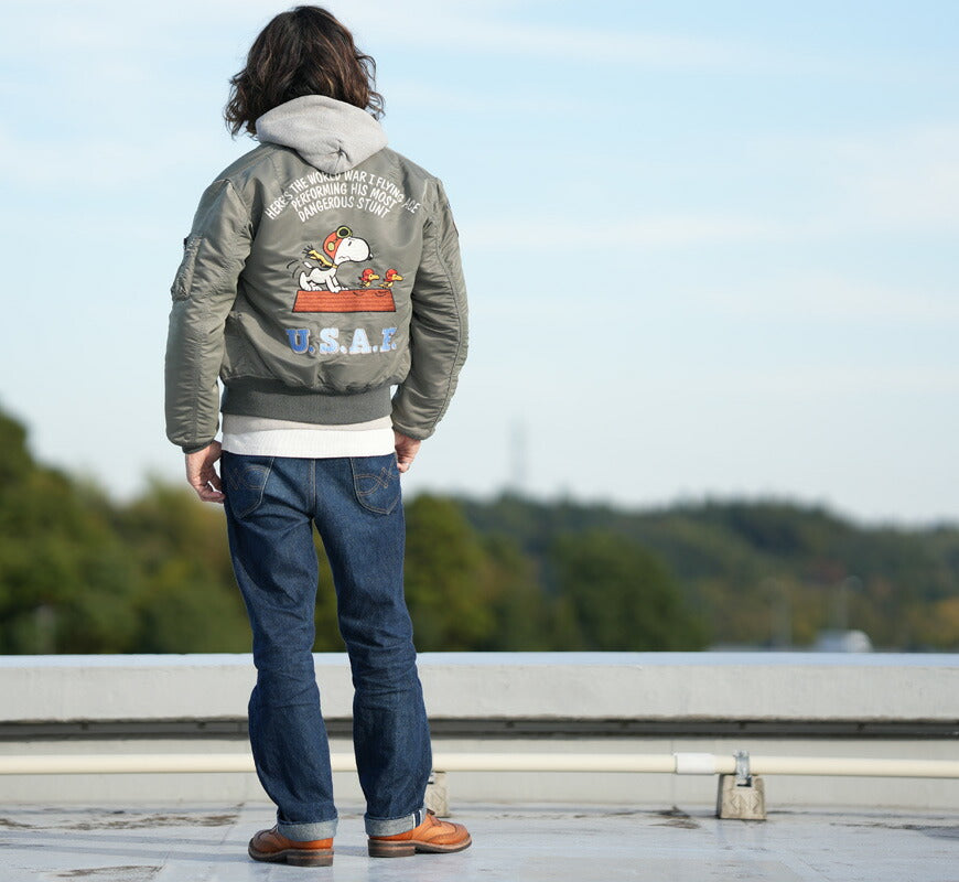 トイズマッコイ TOYS McCOY フライトジャケット MA-1 E型 MIL-J-8279E スヌーピー SNOOPY "U.S.A.F. TACTICAL AIR COMMAND" リバーシブル TMJ2523 【2025年秋冬新作】