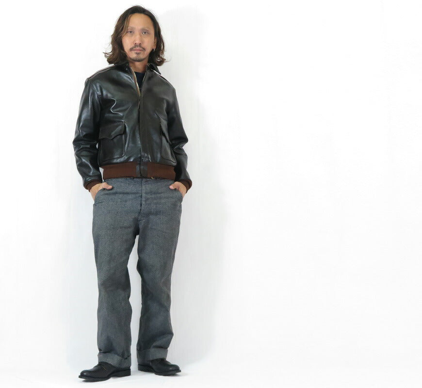 トイズマッコイ TOYS McCOY A-2 レザー フライトジャケット ROUGH WEAR CLOTHING CO. デカール無し ホースハイド 馬革 TMJ2526 【2025年秋冬新作】