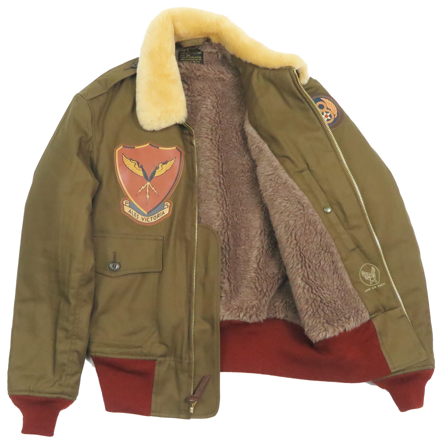 トイズマッコイ TOYS McCOY フライトジャケット B-10 ホワイトムートン/レッドリブ Miss D-day TMJ2528 【2025年秋冬新作】