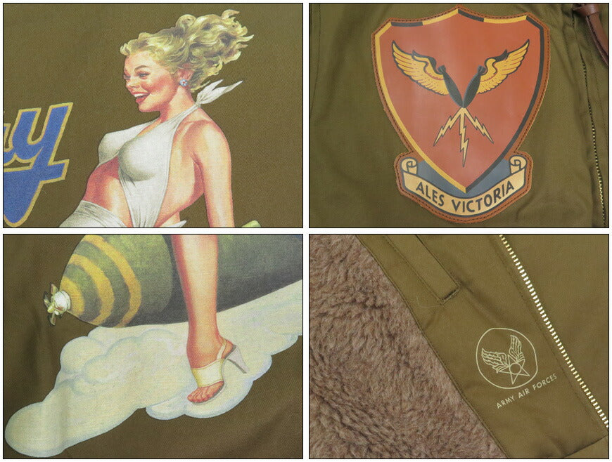 トイズマッコイ TOYS McCOY フライトジャケット B-10 ホワイトムートン/レッドリブ Miss D-day TMJ2528 【2025年秋冬新作】