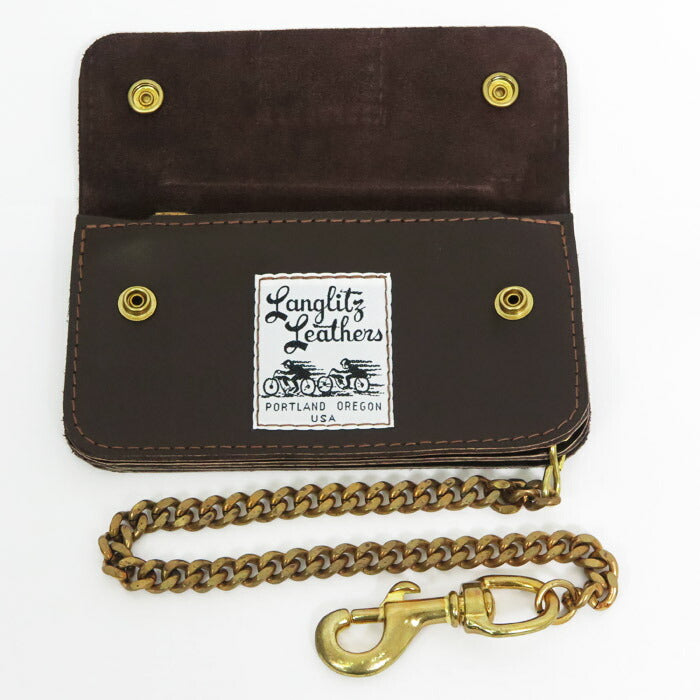 ラングリッツレザーズ Langlitz Leathers チェーン ウォレット ブラウンレザー トラッカー バイカーズ ロング レザー 長財布 革 【2025年春夏新作】