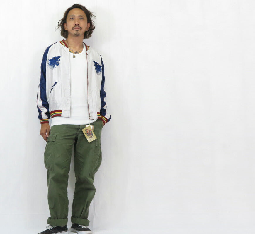 テーラー東洋 テイラー東洋 Tailor Toyo リバーシブル アセテート サテン スカジャン EAGLE × BLUE TIGER 刺繍 ジャケット TT15790-170 【2025年秋冬新作】