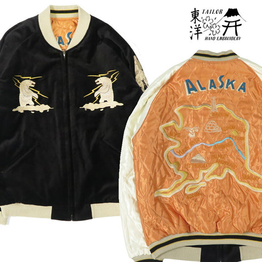テーラー東洋 テイラー東洋 Tailor Toyo ベロア×キルト サテン スカジャン POLAR BEAR × ALASKA MAP ジャケット ベルベット 別珍 TT15792-119 【2025年秋冬新作】