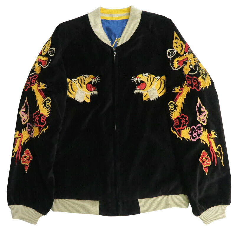 テーラー東洋 テイラー東洋 Tailor Toyo 2026年新春限定 ベロア × サテン スカジャン GOLD DRAGON & GOLD TIGER × JAPAN MAP TT15840 【2025年秋冬新作】