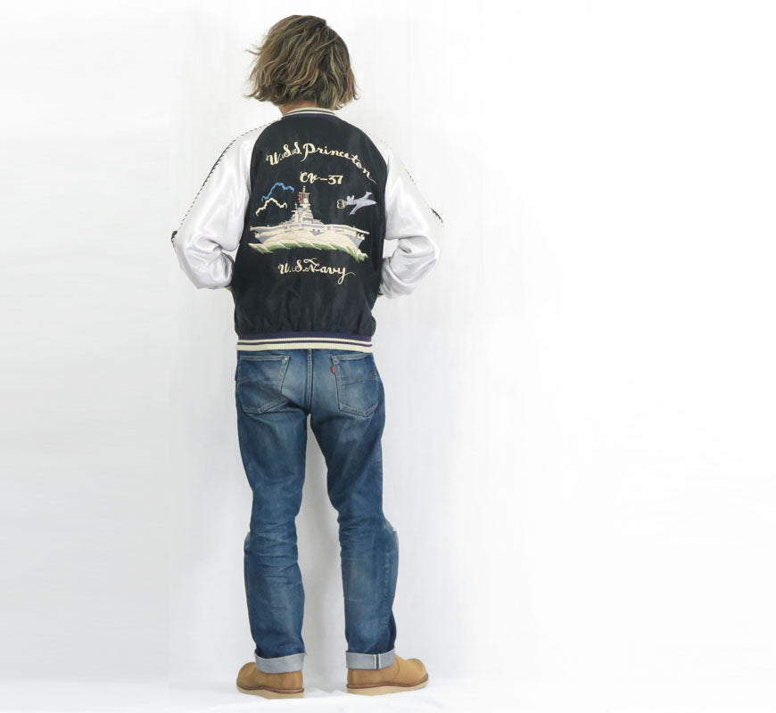 テーラー東洋 テイラー東洋 Tailor Toyo リバーシブル アセテート サテン スカジャン USS PRINCETON× MAIKO 刺繍 ジャケット TT15877-219 【2026年春夏新作】