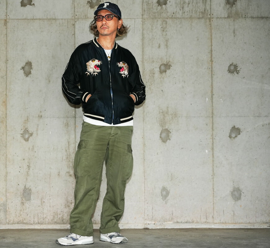 テーラー東洋 テイラー東洋 Tailor Toyo リバーシブル アセテート サテン スカジャン TIGER HEAD × CHEVY LOVER エイジングモデル ユーズド加工 刺繍 ジャケット TT15878-119 【2026年春夏新作】