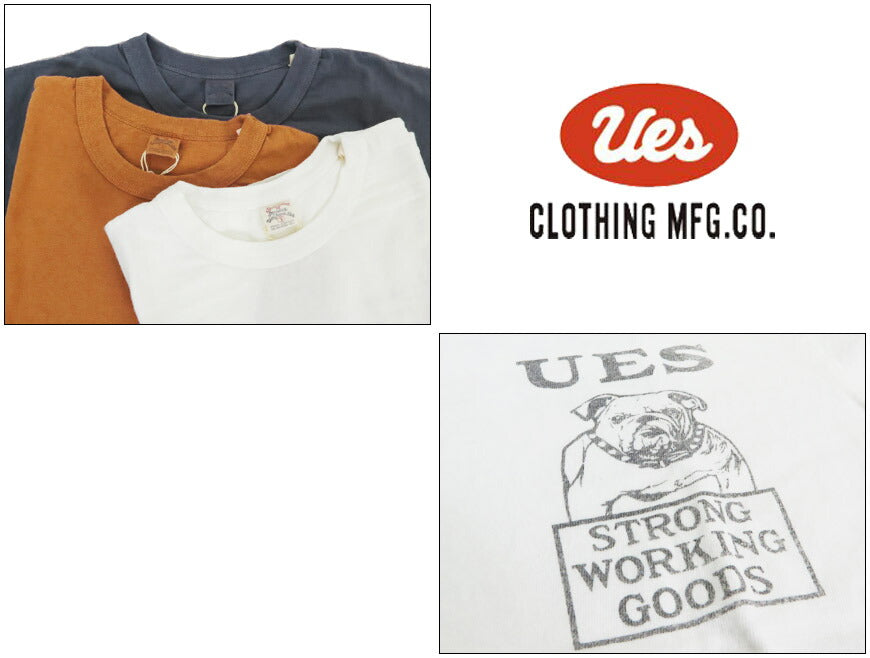UES ウエス BULLDOG ブルドッグ バインダーネック 半袖 Tシャツ  652502【2025年春夏新作】