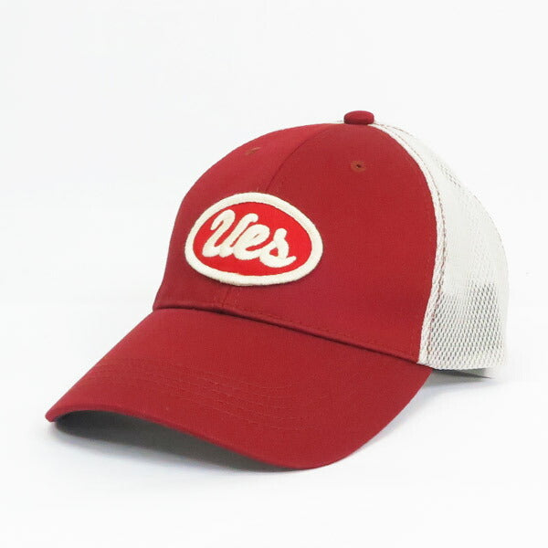 UES ウエス 帽子 レッド ワッペン メッシュ キャップ  UES-82MC-RED【2025年春夏新作】