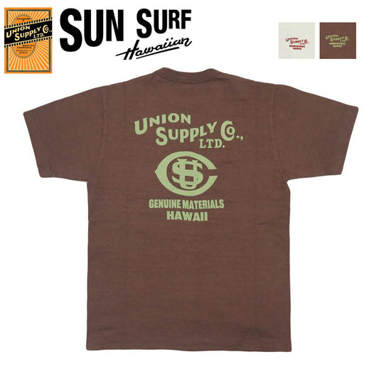 SUN SURF ユニオンサプライ 半袖 スラブヤーンTシャツ UNION SUPPLY LOGO S/S SLUB YARN T-SHIRT US79536【2026年春夏新作】