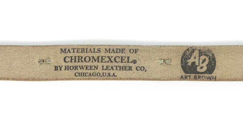 ART BROWN アートブラウン ホーウィン社 クロムエクセル レザー ロング ベルト ブラススタッズ コンチョ 本革 VDB21166AB 【2026年春夏新作】