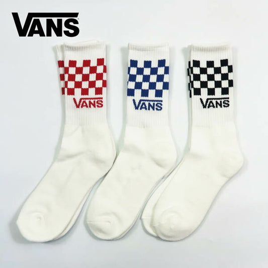 VANS バンズ クラシックチェック クルーソックス 3足セット ヴァンズ VN000QBUWHT