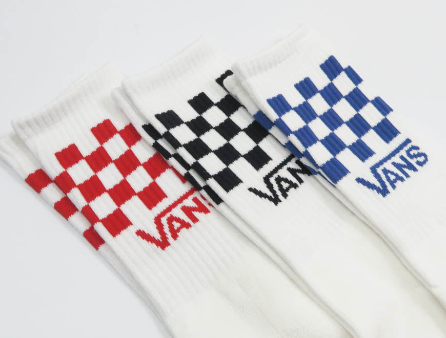 VANS バンズ クラシックチェック クルーソックス 3足セット ヴァンズ VN000QBUWHT