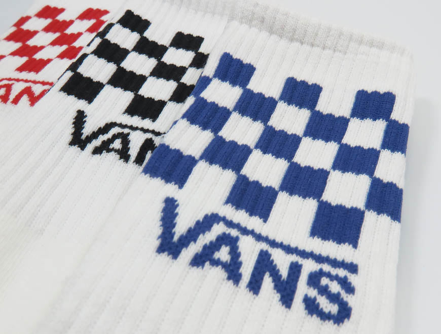 VANS バンズ クラシックチェック クルーソックス 3足セット ヴァンズ VN000QBUWHT
