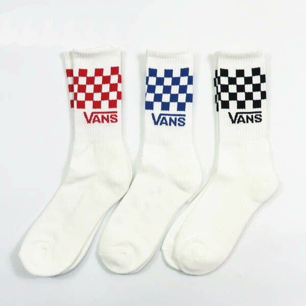 VANS バンズ クラシックチェック クルーソックス 3足セット ヴァンズ VN000QBUWHT
