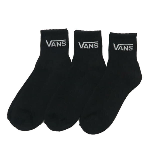 VANS バンズ クラシック ハーフクルーソックス 3足セット ヴァンズ VN000QBWBLK