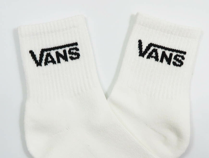 VANS バンズ クラシック ハーフクルーソックス 3足セット ホワイト ヴァンズ VN000QBWWHT