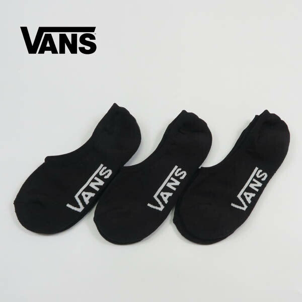 VANS バンズ クラシック ノーショウソックス 3足セット ブラック ヴァンズ VN000QBZBLK