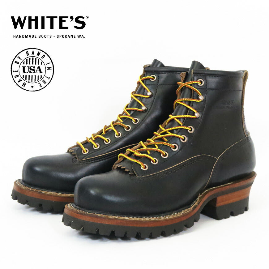 【即納在庫】 WHITE'S BOOTS ホワイツ ブーツ SMOKE JUMPER 6" スモークジャンパー  HORWEEN クロムエクセル ブラック #100ビブラムソール 【2025年春夏新作】