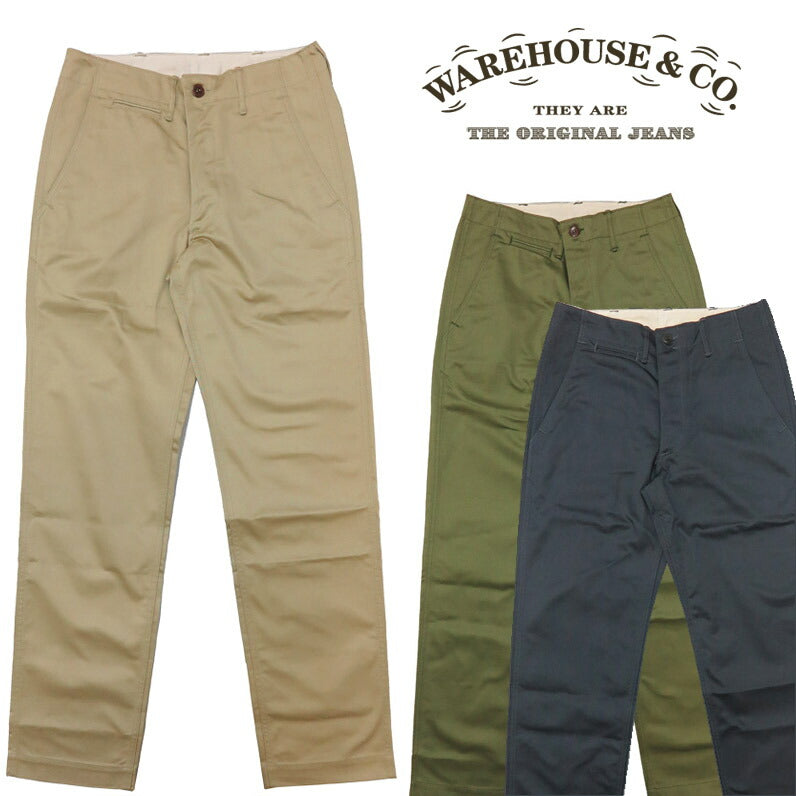 ウェアハウス WAREHOUSE Lot.1082 チノ トラウザーズ チノパン ミリタリー 【2026年春夏新作】