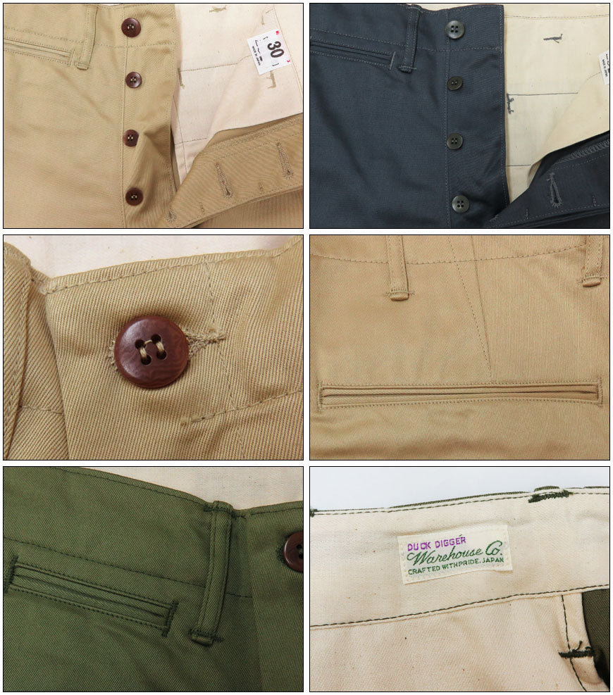 ウェアハウス WAREHOUSE Lot.1082 チノ トラウザーズ チノパン ミリタリー 【2026年春夏新作】