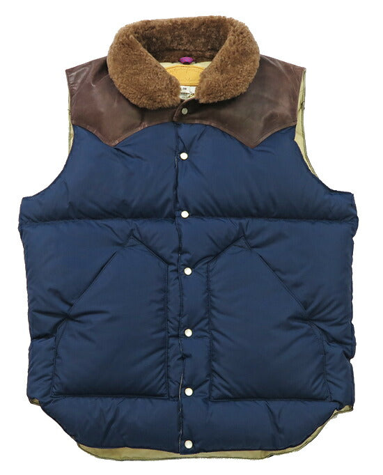 ウェアハウス WAREHOUSE ロッキーマウンテン フェザーベッド ROCKY MOUNTAIN FEATHERBED リップストップナイロン クリスティ ダウンベスト ホースハイド レザーヨーク NYLON DOWN VEST ホワイトダックダウン WH2222 【2024-25年秋冬新作】