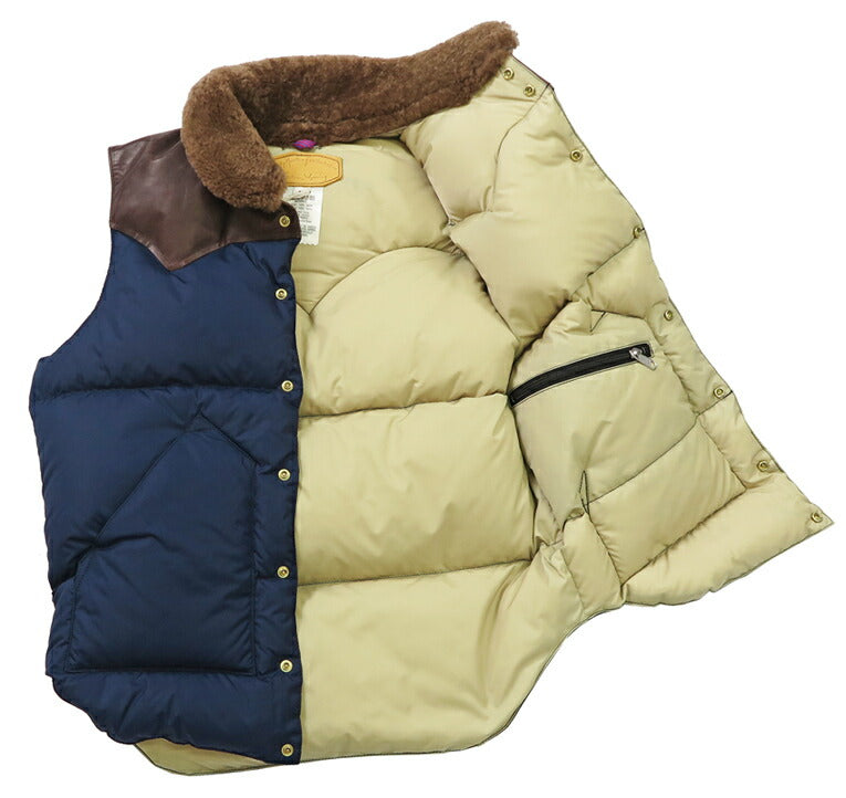 ウェアハウス WAREHOUSE ロッキーマウンテン フェザーベッド ROCKY MOUNTAIN FEATHERBED リップストップナイロン クリスティ ダウンベスト ホースハイド レザーヨーク NYLON DOWN VEST ホワイトダックダウン WH2222 【2024-25年秋冬新作】