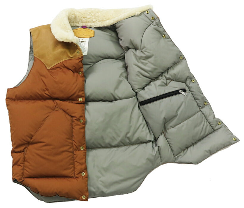 ウェアハウス WAREHOUSE ロッキーマウンテン フェザーベッド ROCKY MOUNTAIN FEATHERBED リップストップナイロン クリスティ ダウンベスト ホースハイド レザーヨーク NYLON DOWN VEST ホワイトダックダウン WH2222 【2024-25年秋冬新作】