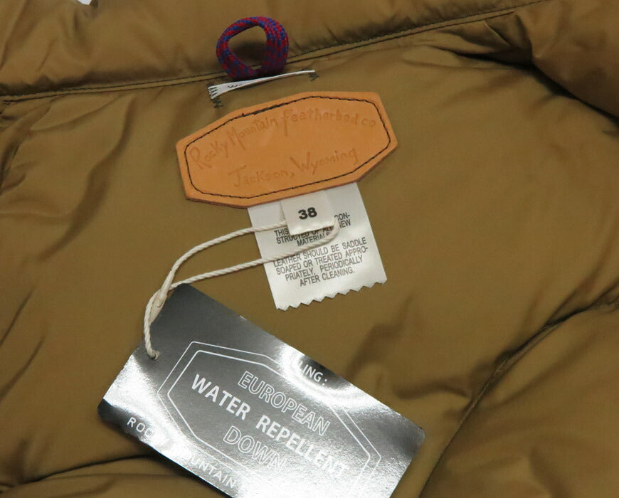 ウェアハウス WAREHOUSE ロッキーマウンテン フェザーベッド ROCKY MOUNTAIN FEATHERBED 硫化染コットンヘリンボーン ダウンベスト ホースハイド レザーヨーク NYLON DOWN VEST ホワイトダックダウン WH2236 【2025年秋冬新作】