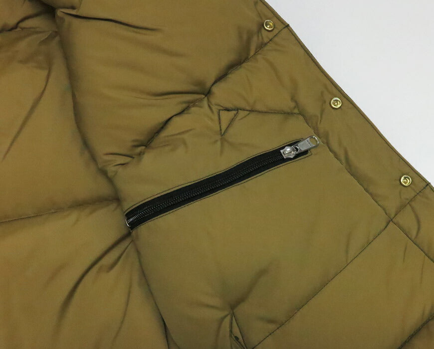 ウェアハウス WAREHOUSE ロッキーマウンテン フェザーベッド ROCKY MOUNTAIN FEATHERBED 硫化染コットンヘリンボーン ダウンベスト ホースハイド レザーヨーク NYLON DOWN VEST ホワイトダックダウン WH2236 【2025年秋冬新作】