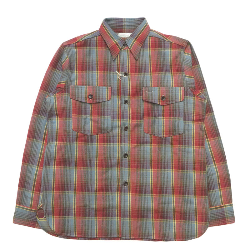 ウェアハウス WAREHOUSE Lot 3022 チェック柄 チンストラップ 長袖 フランネル シャツ G柄