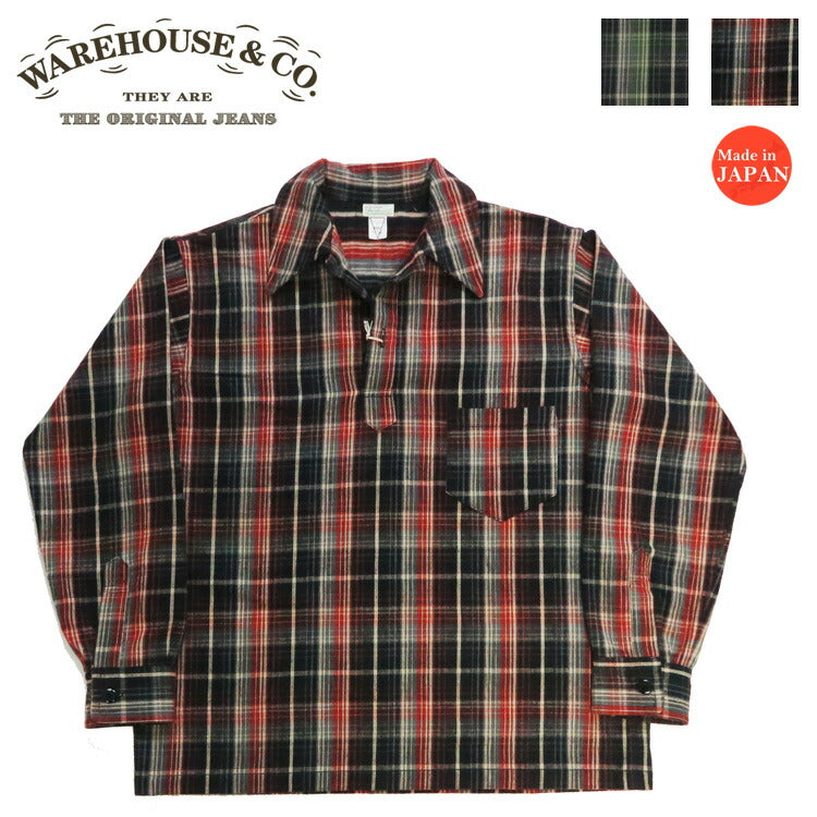 ウェアハウス WAREHOUSE Lot 3063 1930'S WPA ワンポケット プルオーバー ネルチェック シャツ 【2025年秋冬新作】