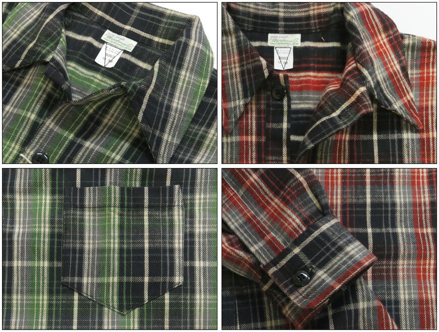 ウェアハウス WAREHOUSE Lot 3063 1930'S WPA ワンポケット プルオーバー ネルチェック シャツ 【2025年秋冬新作】