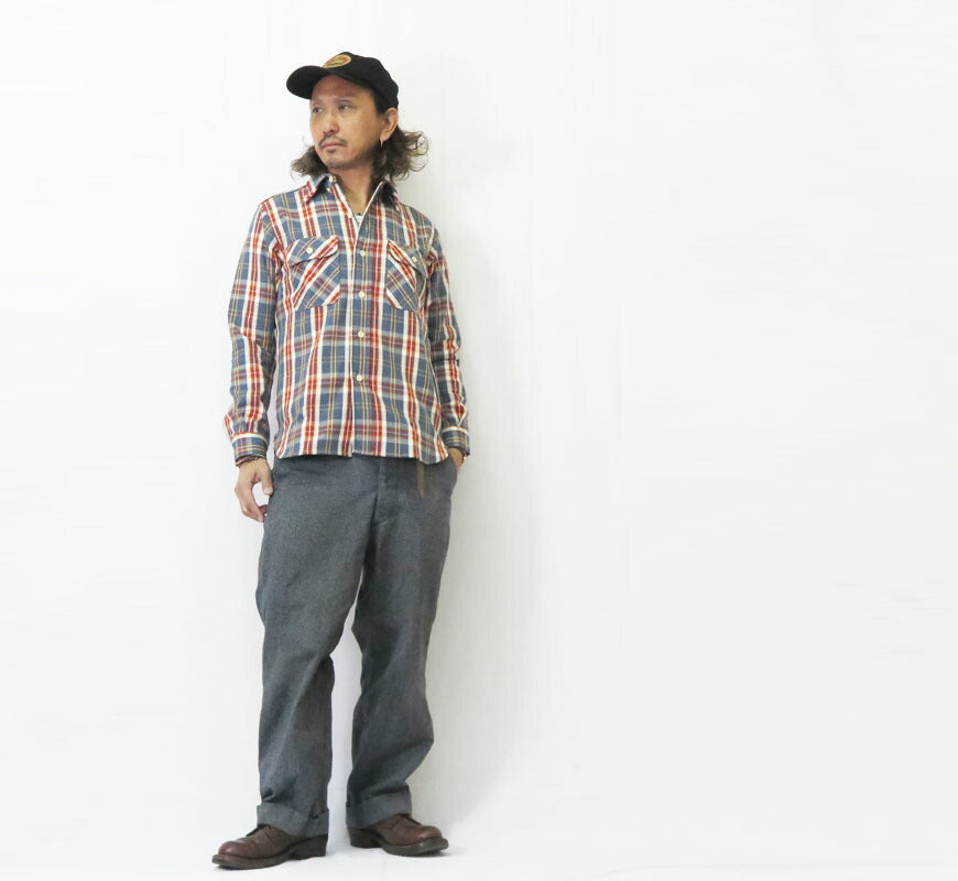 ウェアハウス WAREHOUSE Lot 3104 チェック柄 長袖 フランネル シャツ F柄 【2025年秋冬新作】