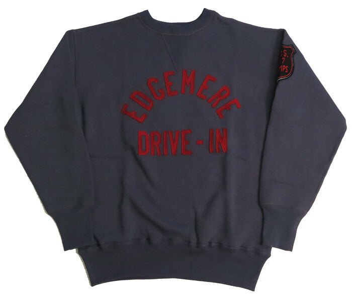 ウェアハウス WAREHOUSE 長袖 クルーネック スウェット アップリケ フェルト刺繍ワッペン Lot.401 EDGEMERE 4本針 【2026年春夏新作】