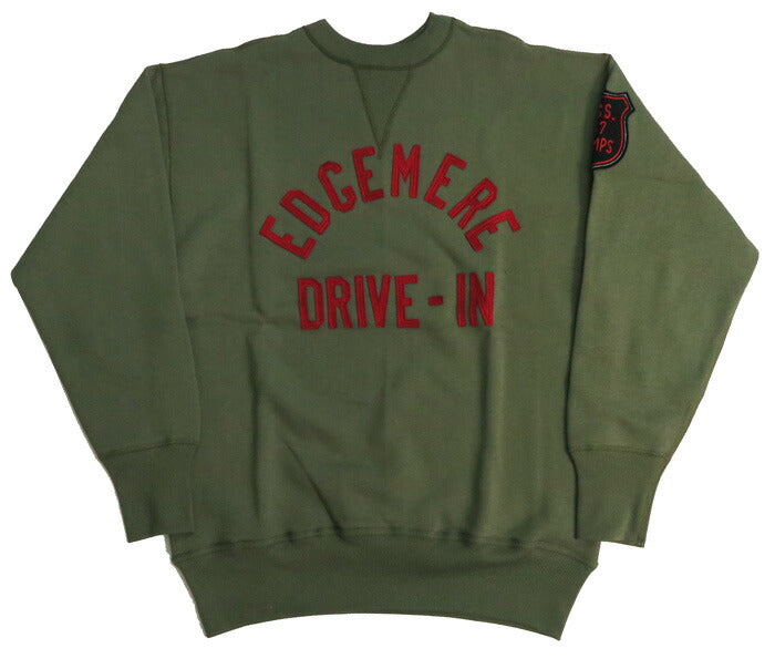 ウェアハウス WAREHOUSE 長袖 クルーネック スウェット アップリケ フェルト刺繍ワッペン Lot.401 EDGEMERE 4本針 【2026年春夏新作】