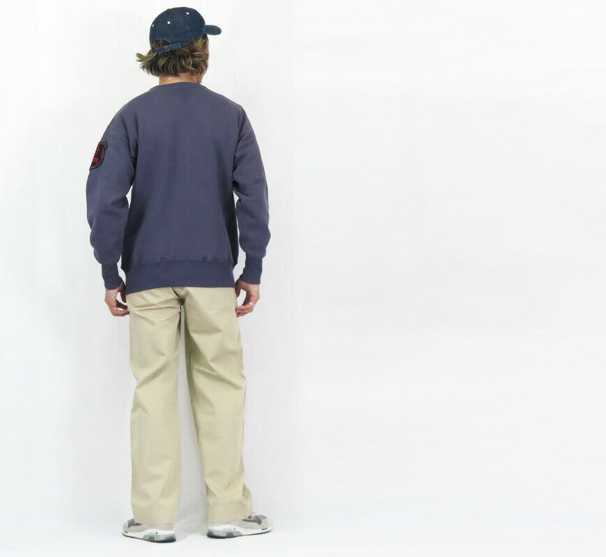 ウェアハウス WAREHOUSE 長袖 クルーネック スウェット アップリケ フェルト刺繍ワッペン Lot.401 EDGEMERE 4本針 【2026年春夏新作】