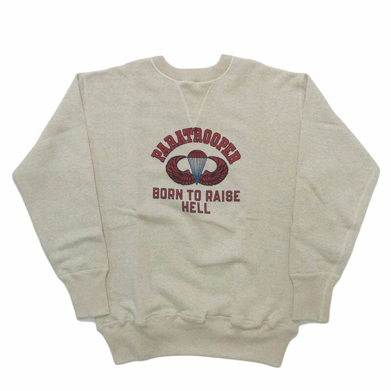 ウェアハウス WAREHOUSE 長袖 クルーネック プリント スウェット Lot.401 "PARATROOPER" 4本針