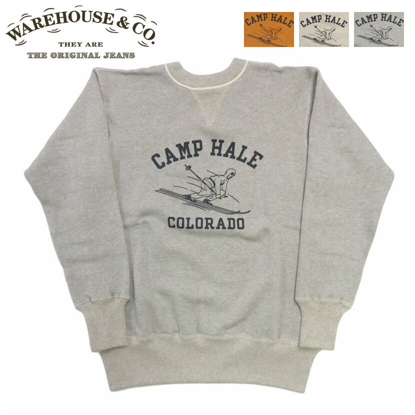 ウェアハウス WAREHOUSE 長袖 セットインフリーダムスリーブ 両V クルーネック スウェット プリント ARMY SKIING Lot.403 【20025年秋冬新作】